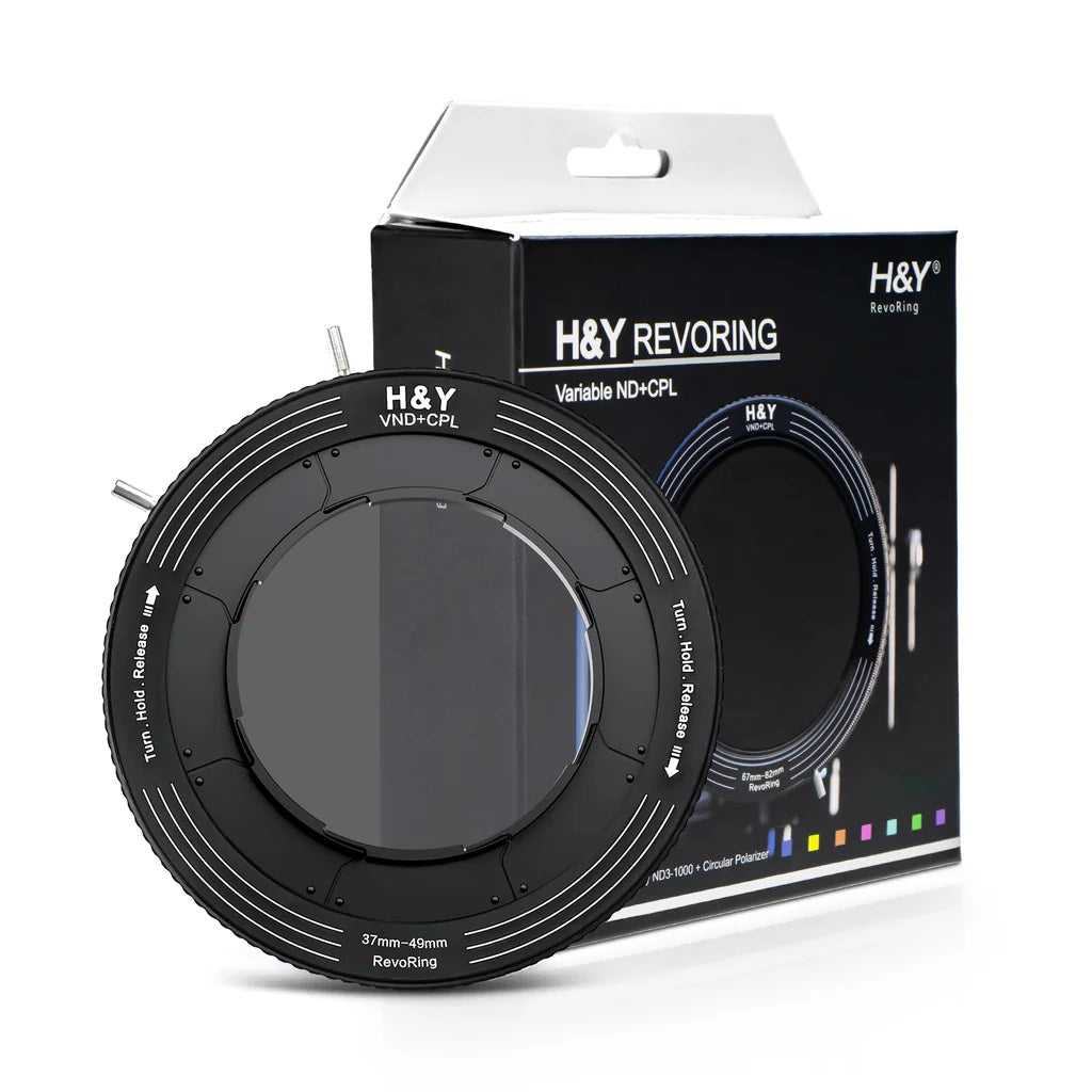 H&Y Filtri Revoring filtro variabile ND3-ND1000 e polarizzatore circolare per diametri 46-62