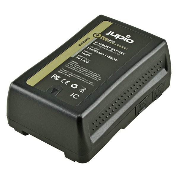 Jupio Batteria ProLine V-Mount battery spia LED 14.4v 10400mAh (150Wh) - D-Tap and USB 5v DC Output