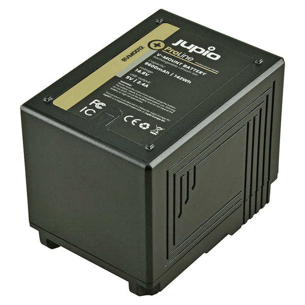 Jupio Batteria ProLine V-Mount (RED Raven/Dragon) 14.8v 9600mAh (142Wh) - spia LED . D-Tap and USB 5v DC Output