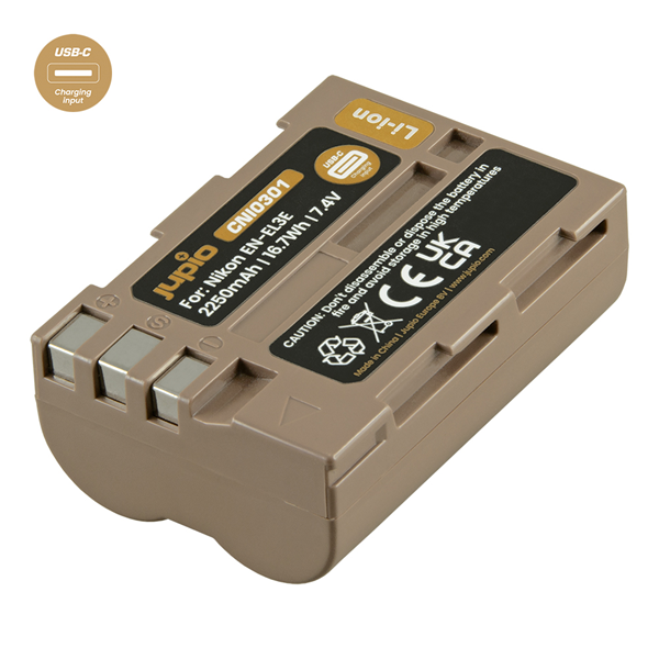 Jupio Batteria *ULTRA C* Nikon EN-EL3E (USB-C input) 2250mAh