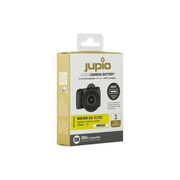 Jupio Batteria *ULTRA C* Nikon EN-EL15C (USB-C input) 2400mAh