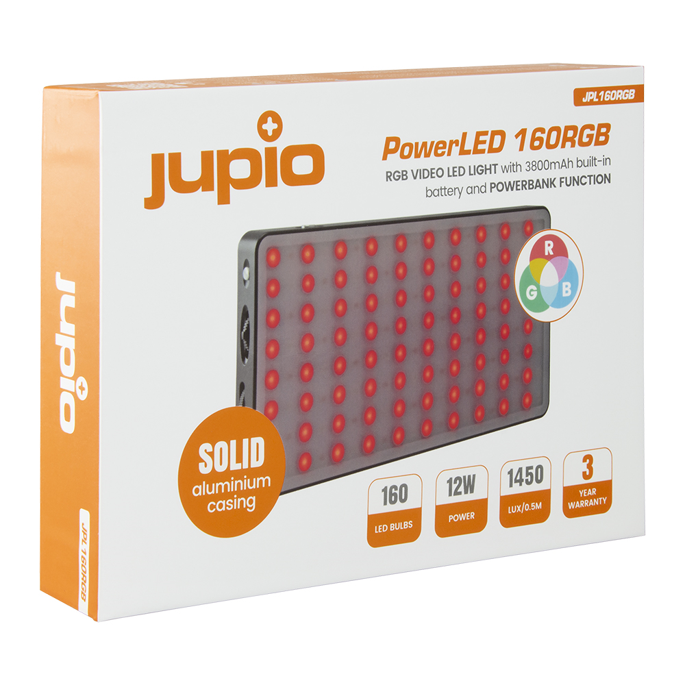 Jupio PowerLED 160 RGB pannello Led con caricabatteria