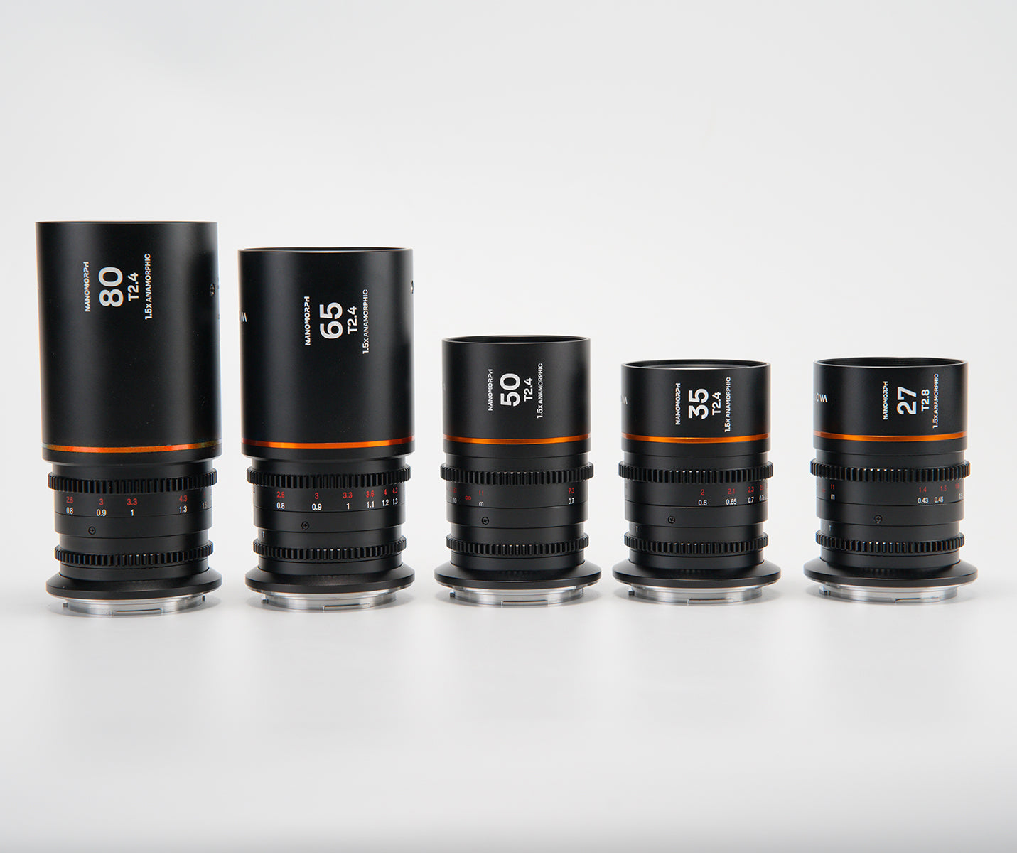 Laowa Venus Optics S35 Prime Kit NanoMorph (27mm-35mm-50mm-65mm-80mm) Ambra Canon RF Cine