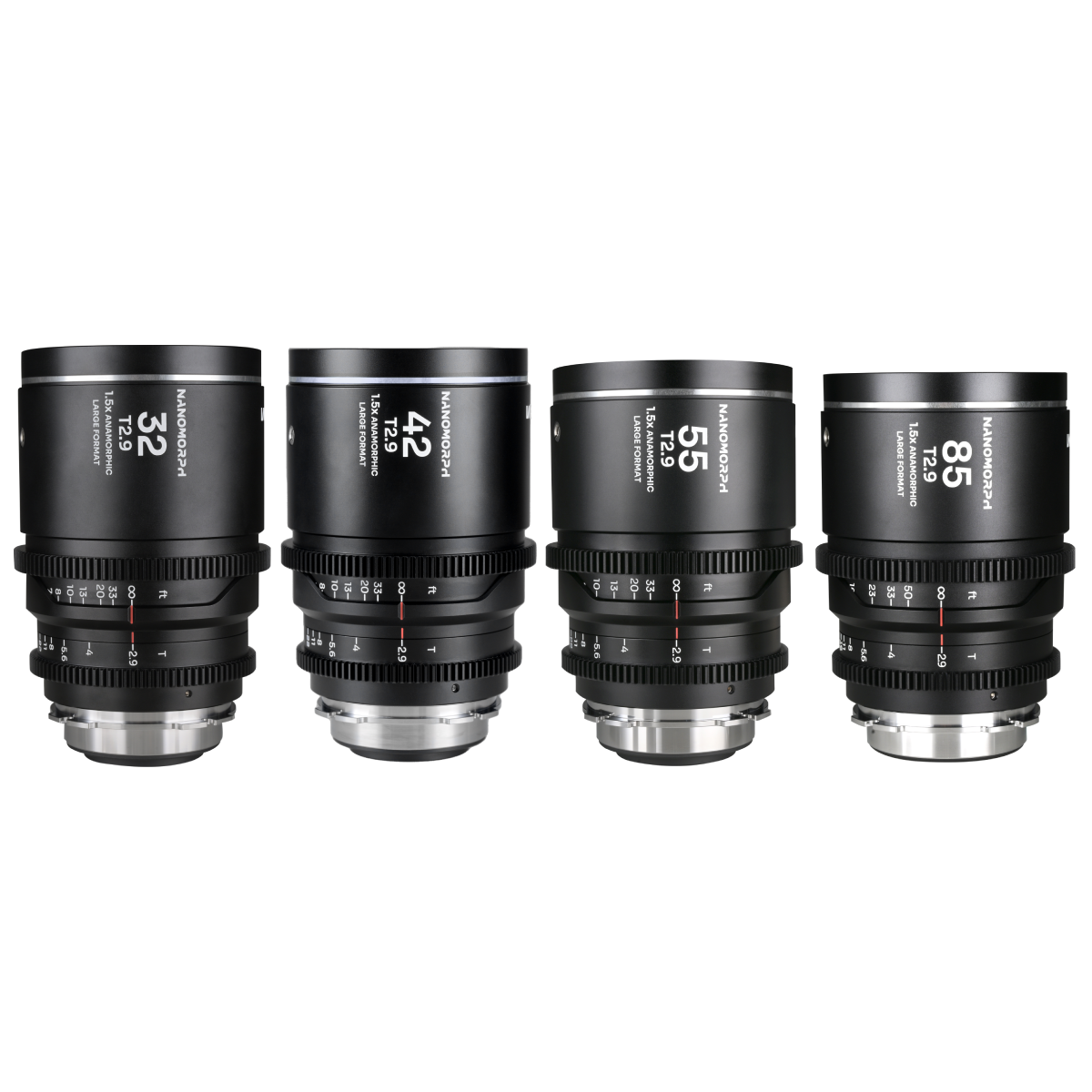 Laowa Venus Optics Kit obiettivo NanoMorph LF Prime 4 lenti 32mm+42mm+55mm+85mm Silver PL+EF Cine
