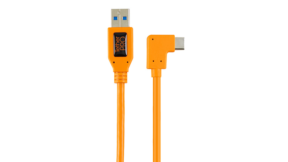 Tether Tools TetherPro da USB 2.0 a Mini-B 5-pin adattatore ad angolo retto 'Pigtail' 50cm arancio