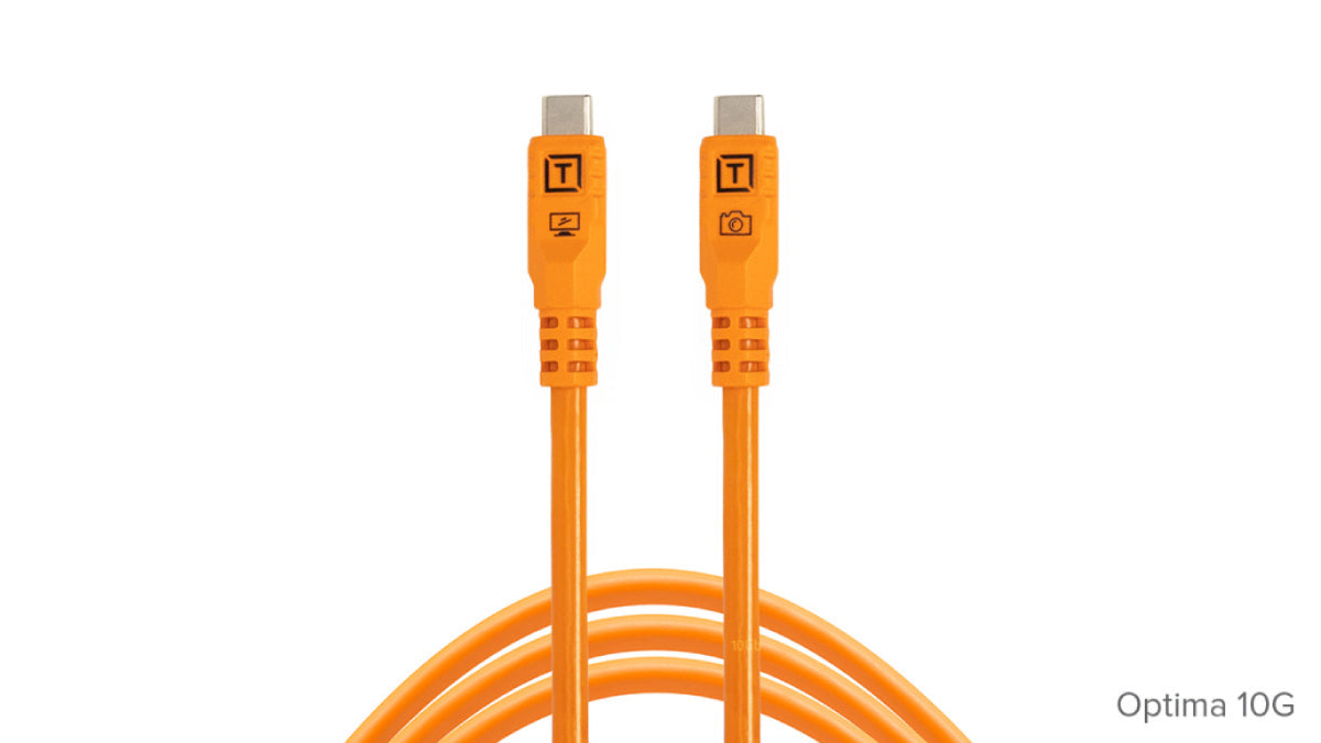 Tether Tools TetherPro Optima cavo 10G USB-C dritto 1.8m arancione ad alta visibilità