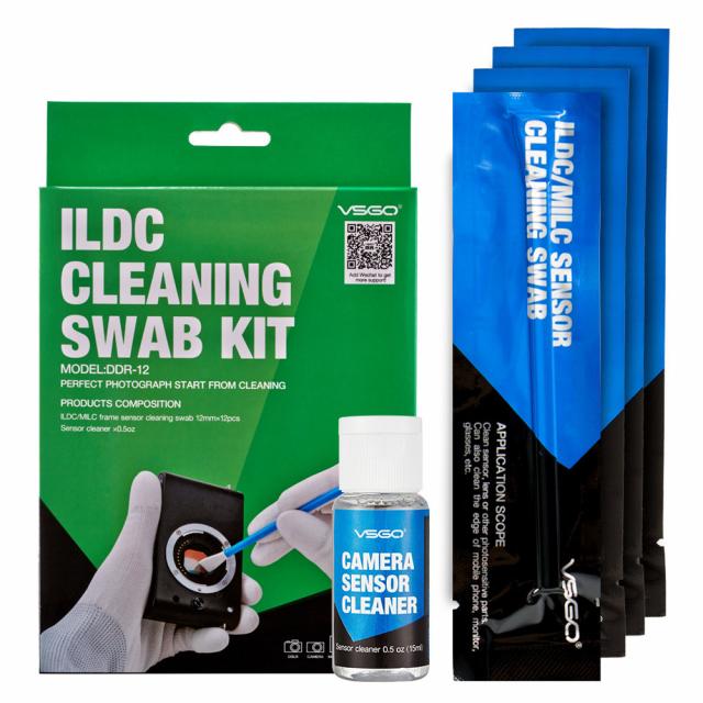 VSGO Kit pulizia sensore 12mm Tamponi MFT x 12 + liquido di pulizia 15ml