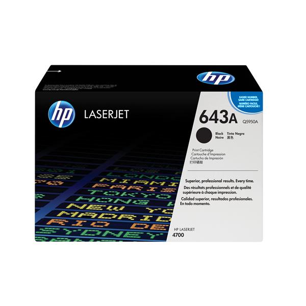 HP Toner originale 643A, Q5950A, Nero, Pacco singolo - Cartucce e Toner HP Toner originale 643A, Q5950A, Nero, Pacco singolo - Cartucce e Toner