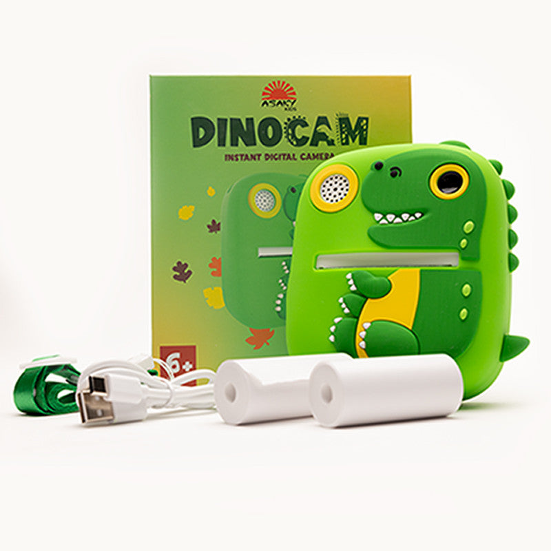 ASAKY INSTANT CAMERA LCD 2,0 DINOSAURO CARTA TERMICA BLUE