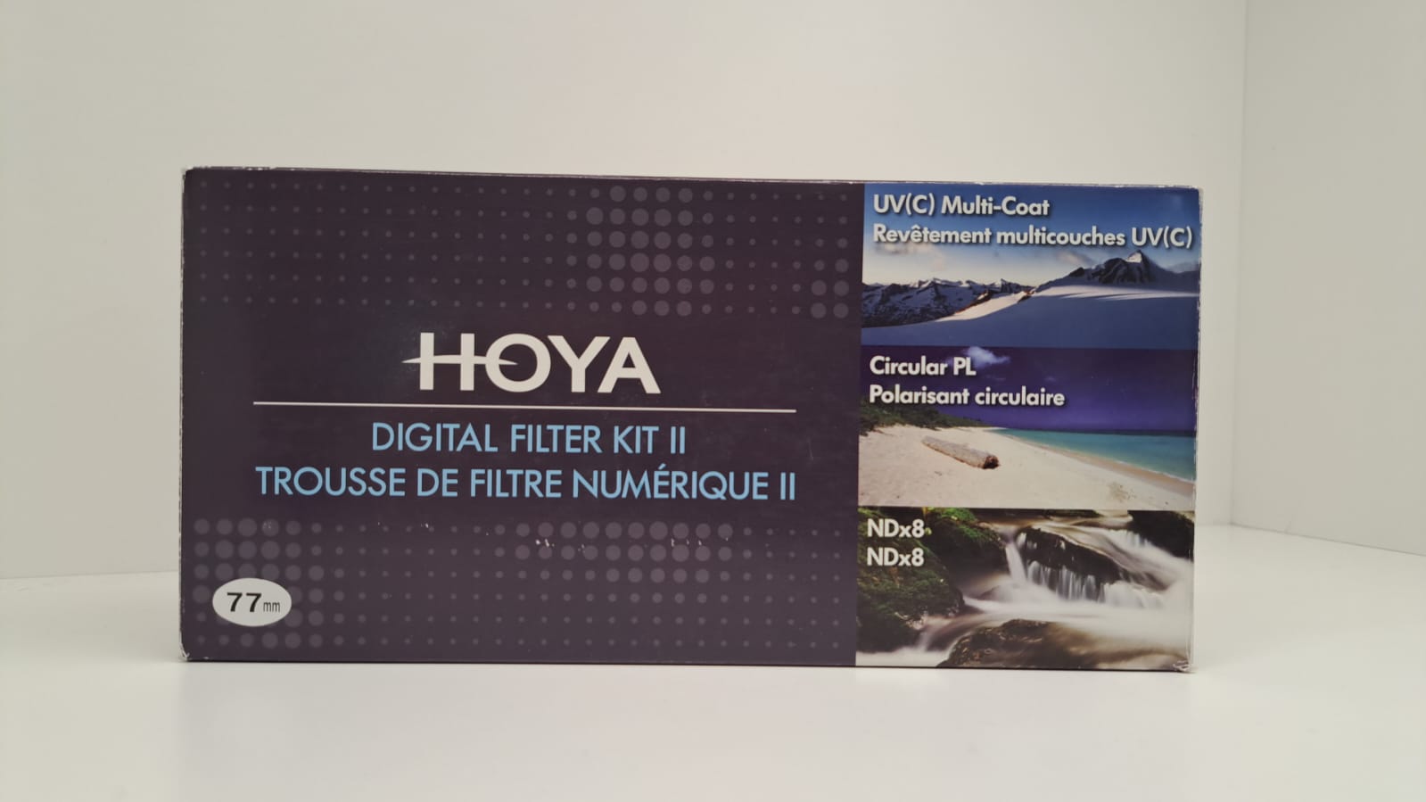Kit filtro digitale originale HOYA II 77 mm, UV, ND8, CPL, CIR-PL, polarizzatore