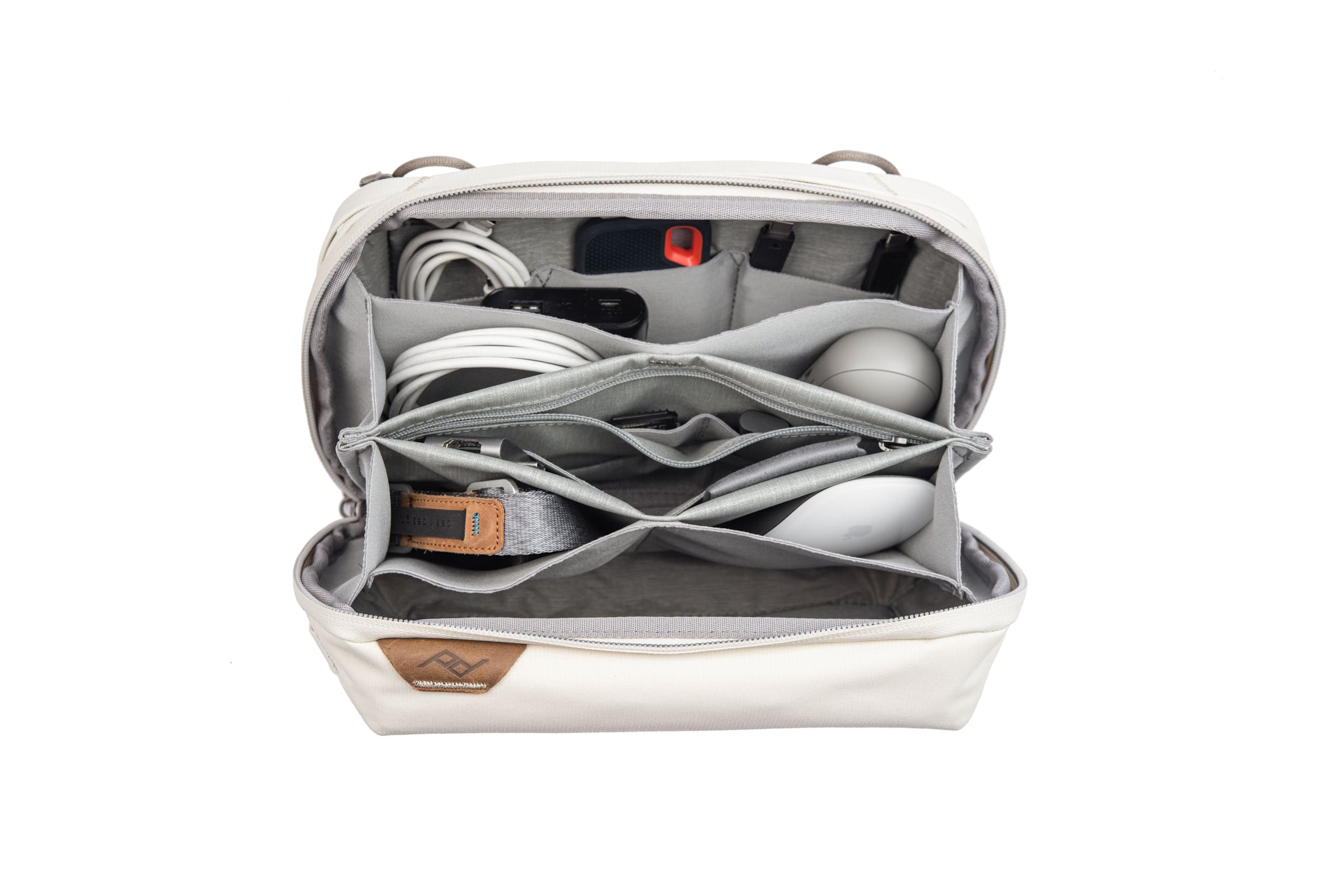 Tech Pouch Bone - Bianco Beige