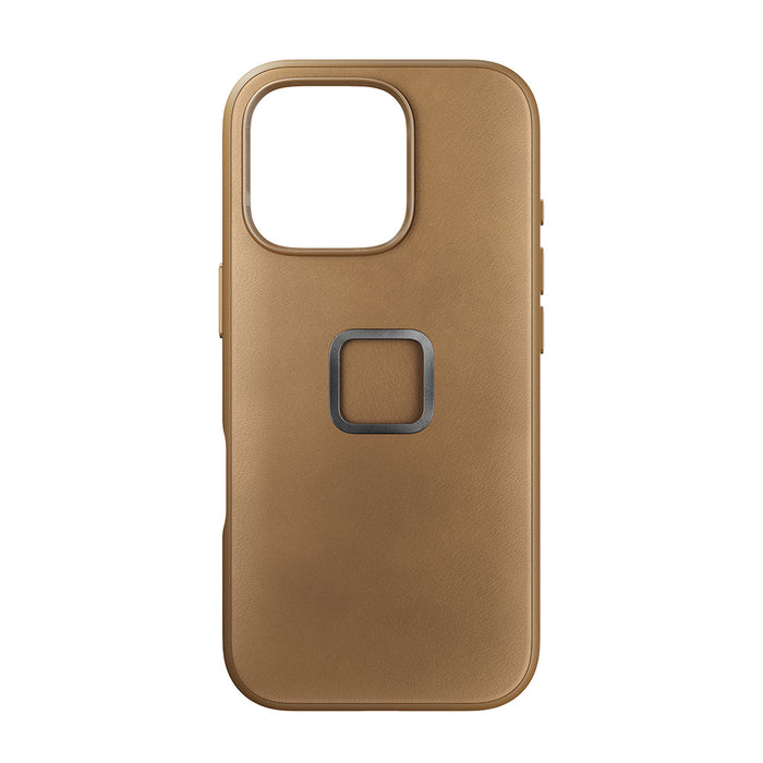 Mobile Everyday Fabric Case iPhone 16 Pro Tan Leather