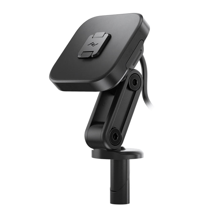 Mobile Motorcycle Mount Stem Mount: Charging Black - CON ANTIVIBRAZIONE