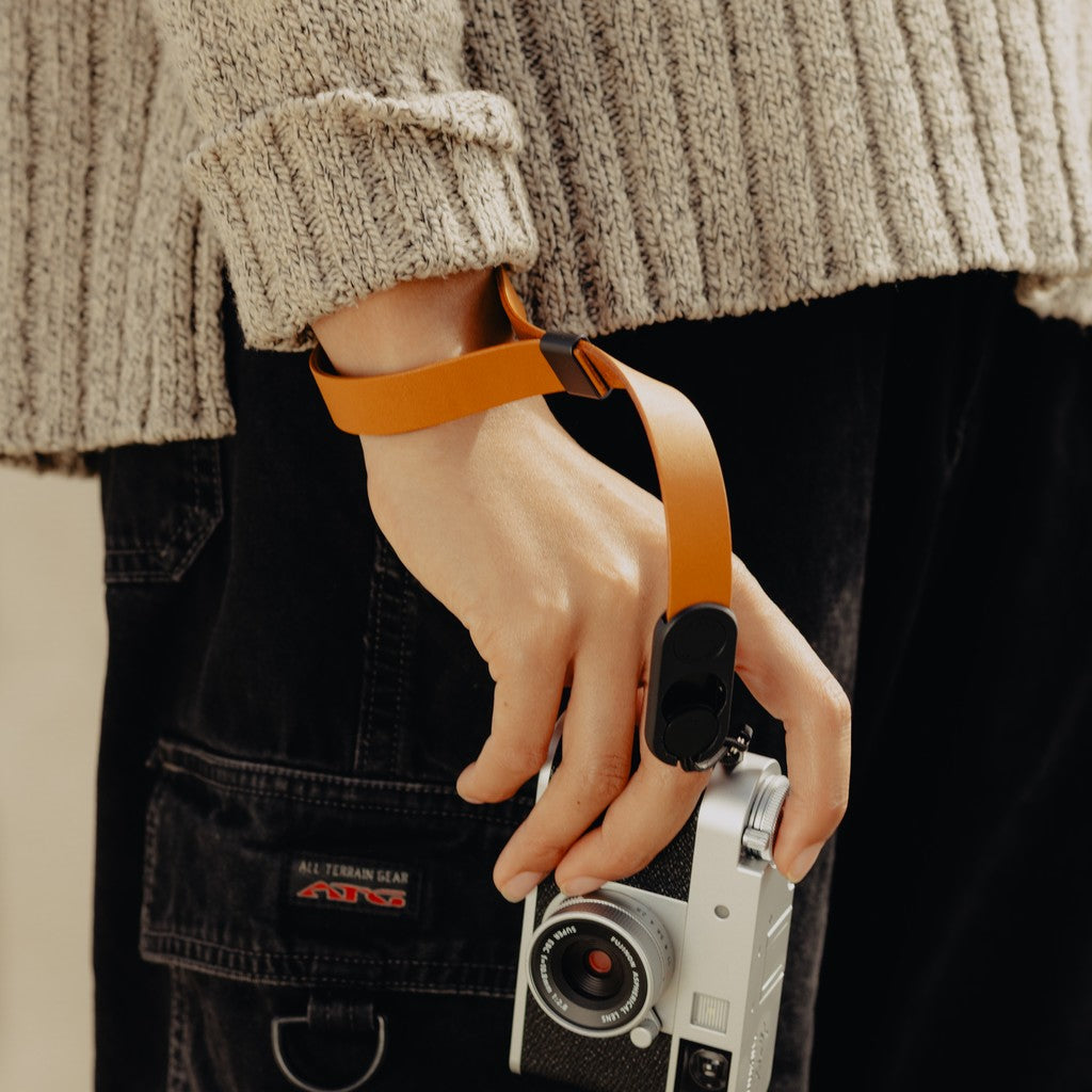Cuff in pelle - Amber