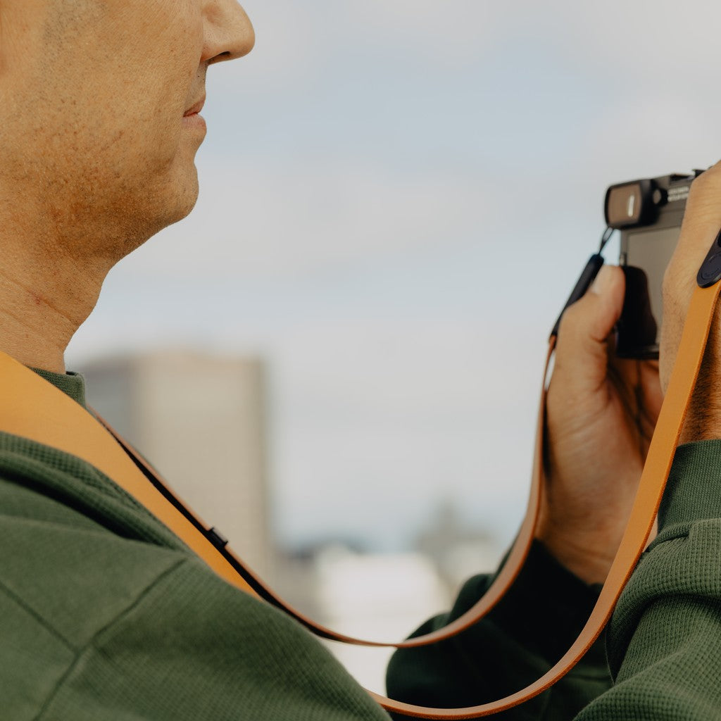 Form - Leather Pelle Camera Strap Long - Amber