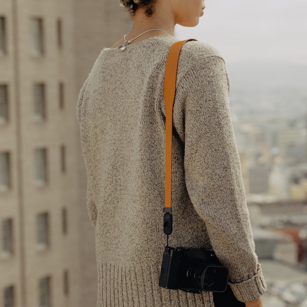 Form - Leather Pelle Camera Strap Short - Amber