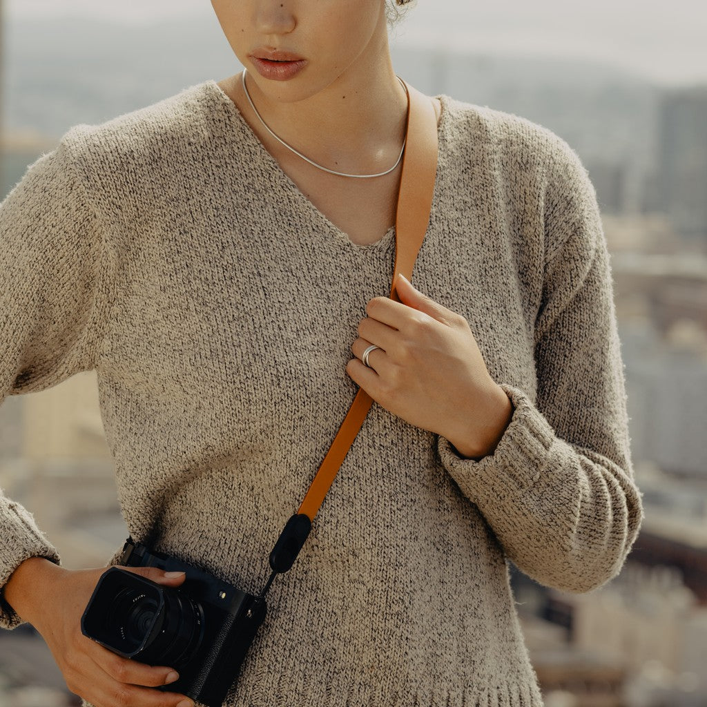 Form - Leather Pelle Camera Strap Short - Amber