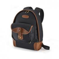 Billingham Zaino Rucksack 35 Tela Nero/Bordi Cuoio marrone chiaro