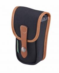 Billingham Tasca AVEA03 Tela Nero/Bordi Cuoio marrone chiaro + finiture ottone