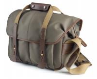 Billingham Borsa 307 FibreNyte Verde Salvia/Bordi Cuoio cioccolato + finiture ottone