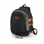 Billingham Zaino Rucksack 25 Tela Nero/Bordi Cuoio marrone chiaro