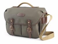 Billingham Borsa Hadley Pro FibreNyte Verde Salvia/Bordi Cuoio cioccolato + finiture ottone