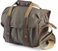 Billingham Borsa 207 FibreNyte Verde Salvia/Bordi Cuoio cioccolato + finiture ottone