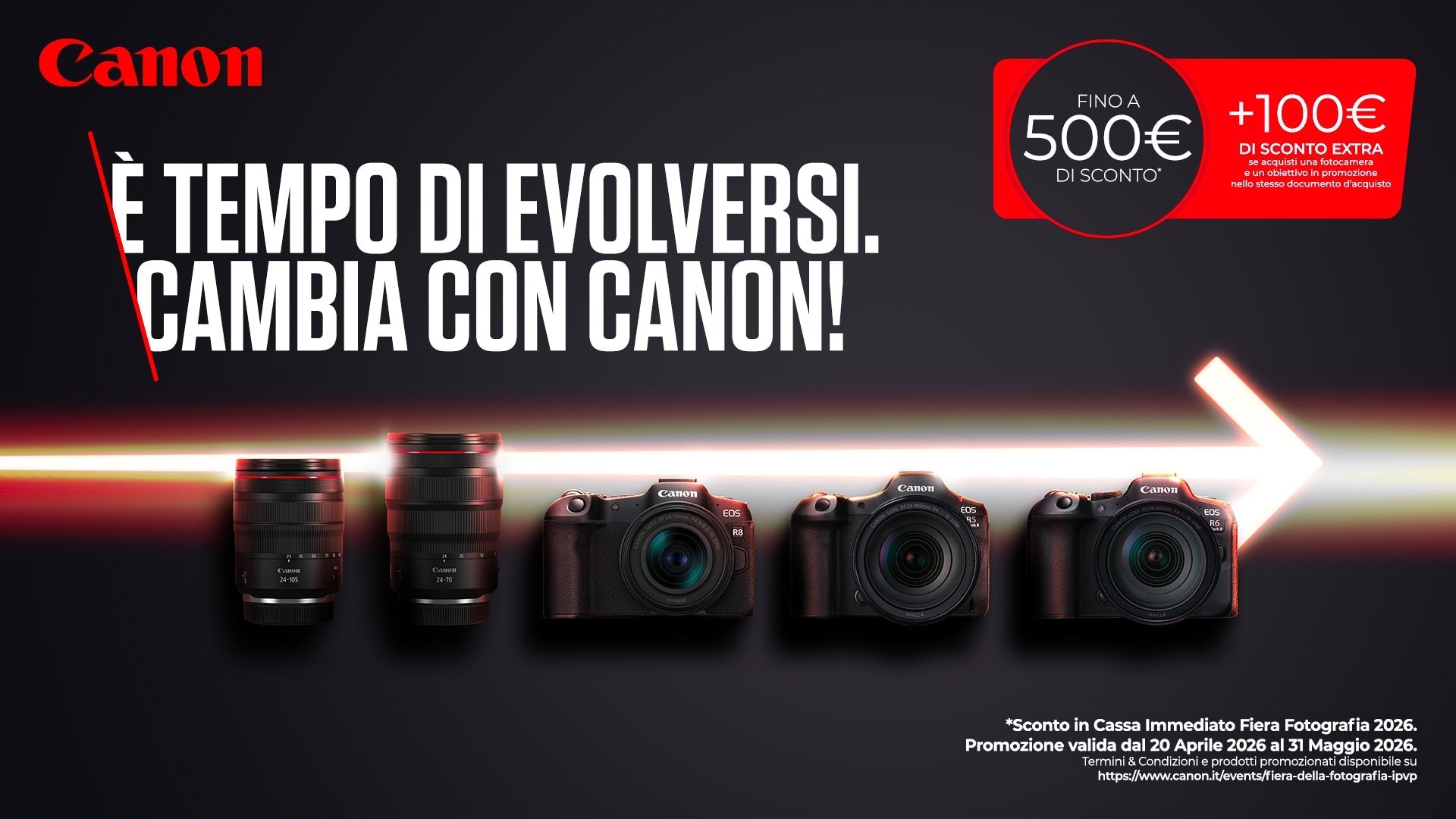 PROMO SCONTO IN CASSA CANON FINO AL 31/05