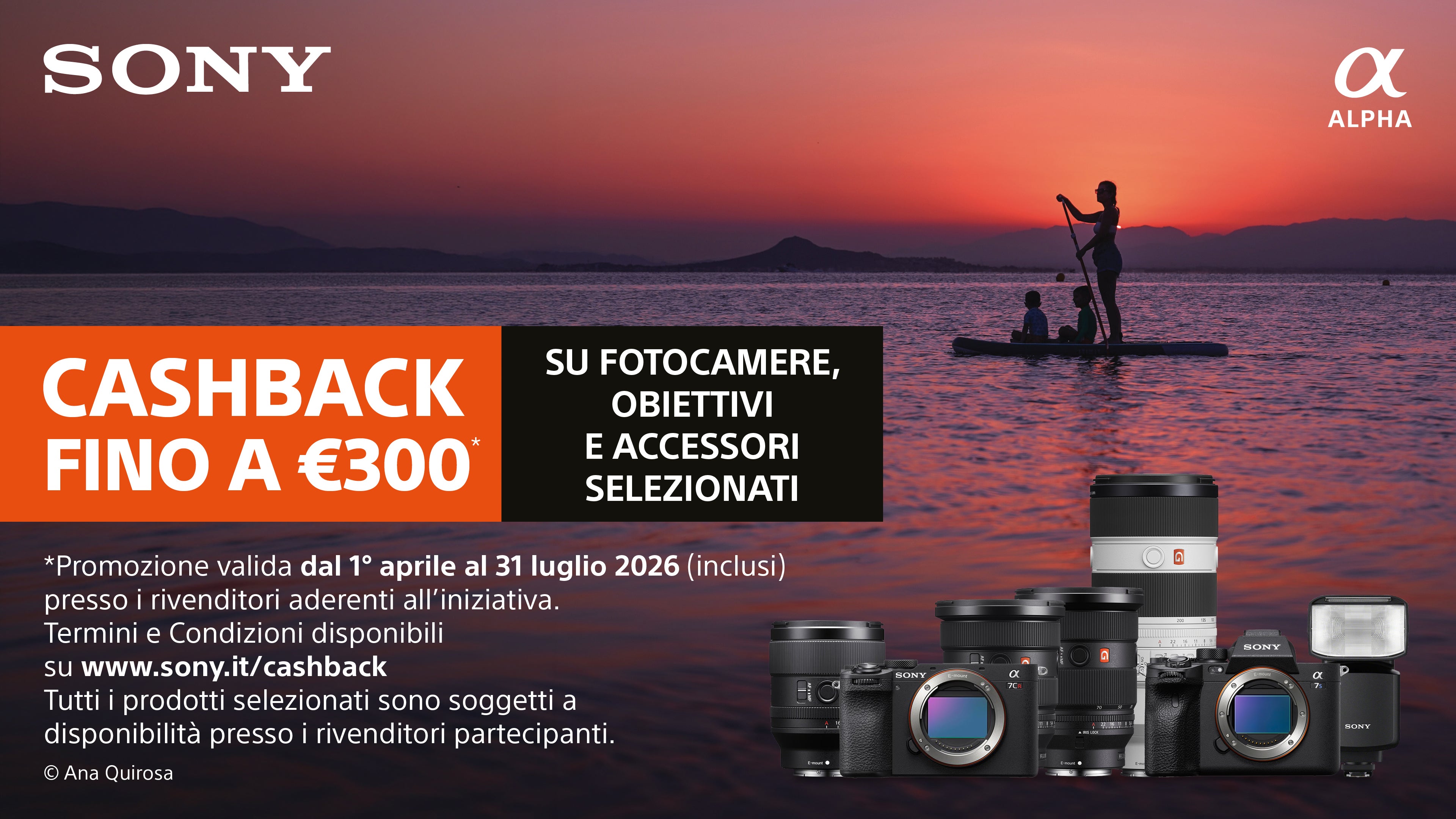 SONY Cashback Summer Edition 2026: La tua estate in Alpha!