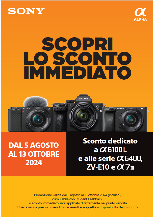 Sconto Cassa e Trade in Sony