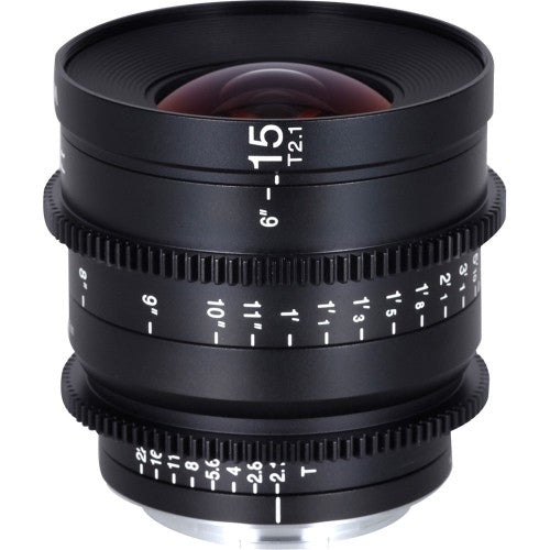 Laowa Venus Optics obiettivo 15mm t/2.1 Zero-D per Canon RF Cine Scala Metri