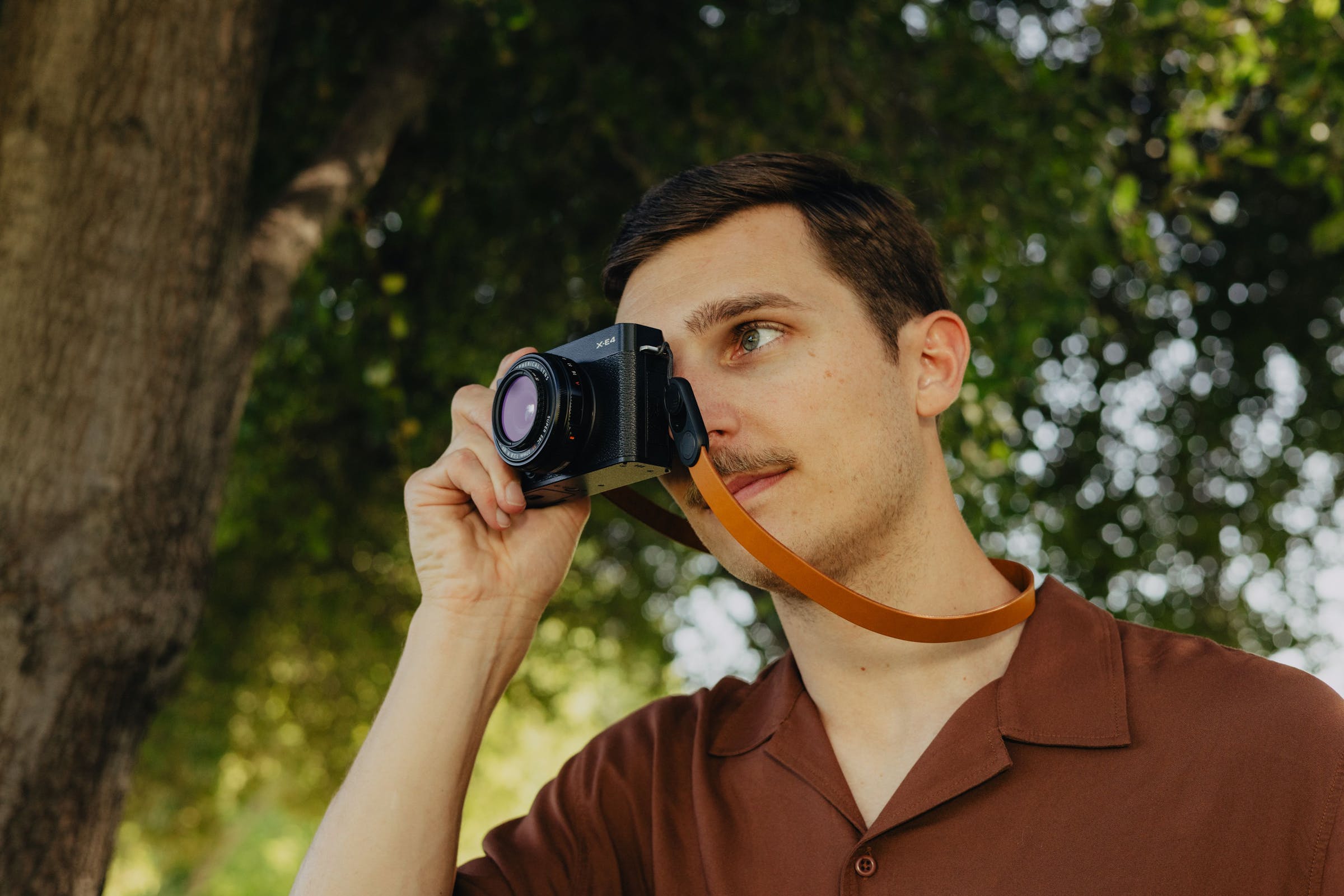 Form - Leather Pelle Camera Strap Neck - Amber