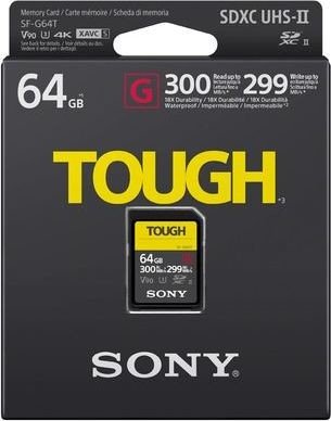 64GB SDXC Tough UHS II U3 R300MB/s W299MB/s 4k V90 IPX68