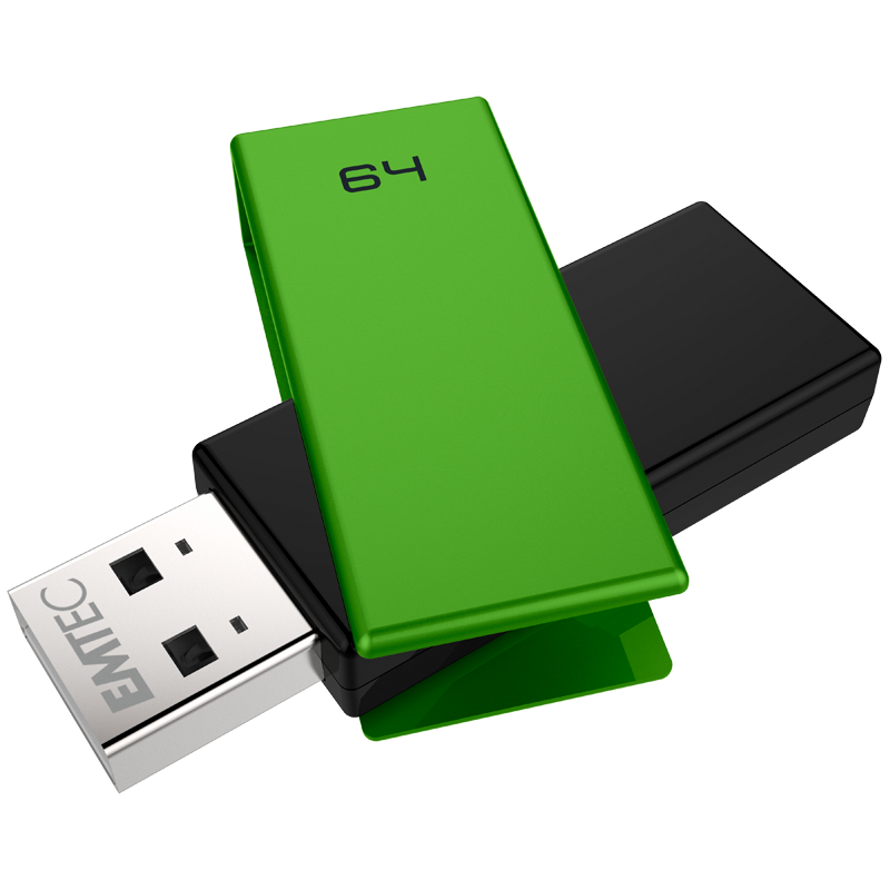 EMTEC USB2.0 PEN DRIVE 64GB BRICK C350 GREEN