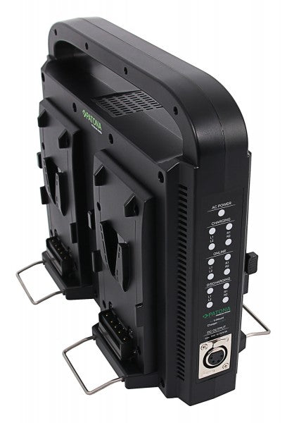 CARICABATTERIE PARALLELO A 4 VIE PER BATTERIE V-МоUNT CON FUNZIONE DI ALIMENTAZIONE CON CAVO XLR A 4 PIN