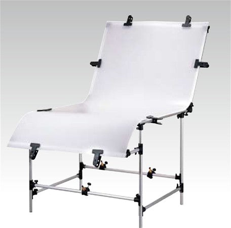 B-1020 TENDA PER STUDIO FOTOGRAFICO ALLUMINIO, NERO, BIANCO ALLUMINIO