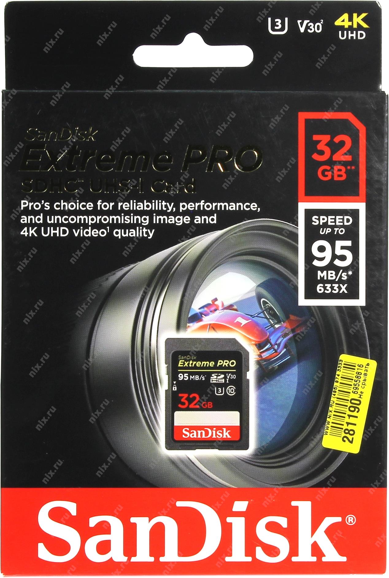 EXTREME PRO SDHC 32GB CLASSE 10 UHS-I 4K V30 100MB/S