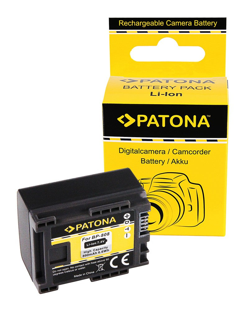 PATONA 1083 Batteria per Canon BP819 BP827 BP808 BP809