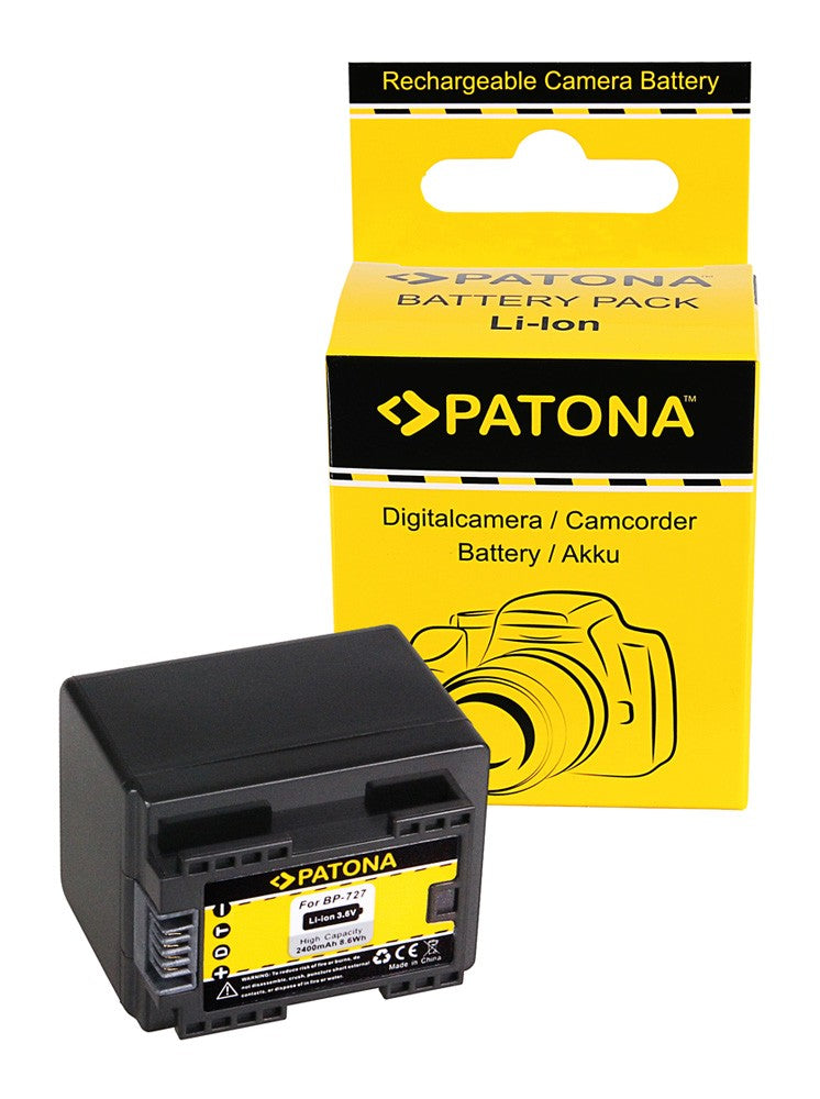 PATONA 1174 Batteria per Canon BP-727, HR36 HF38 HF306 HFR46 HF48 HF406