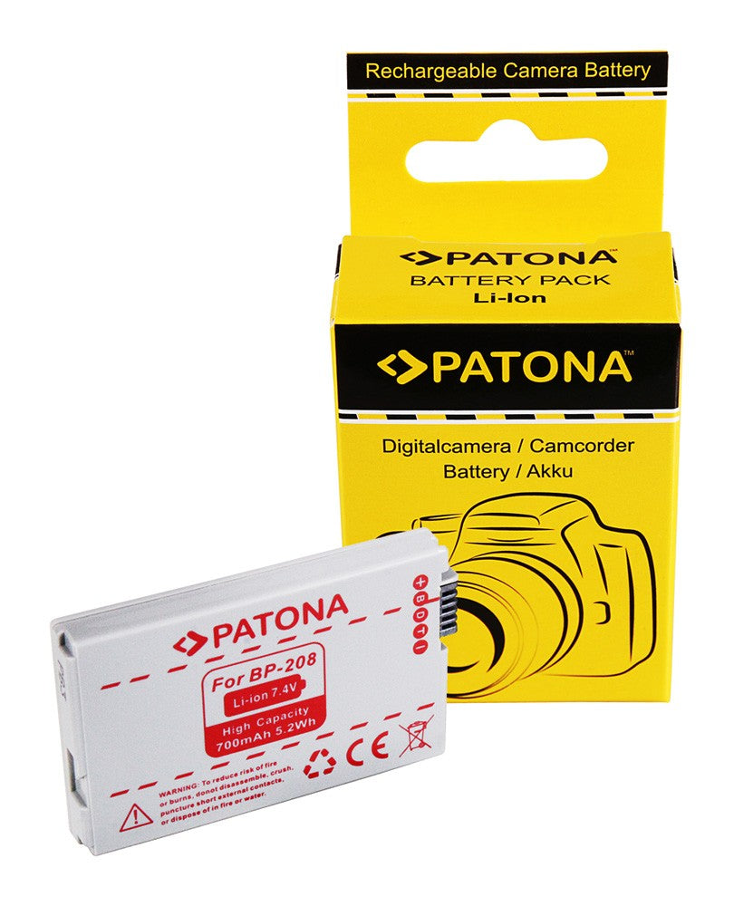 PATONA 1180 Batteria Canon BP208 BP-308 BP-315 DC10 DC20 DC21 DC40