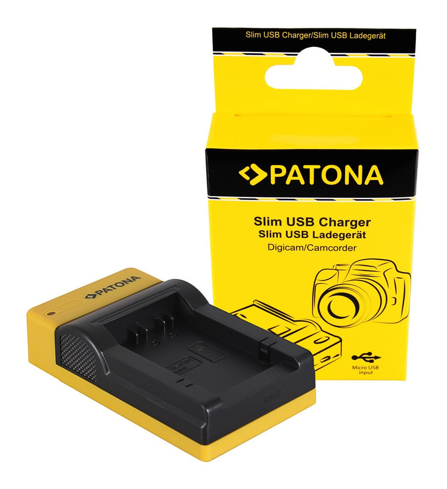 PATONA SLIM MICRO-USB CHARGER LEICA PANASONIC DMW-BMB9 V-LUX V-LUX 2 VLUX 2 II