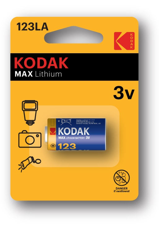 KODAK PILA 30956223 K-123LA MAX LITHIUM CR123