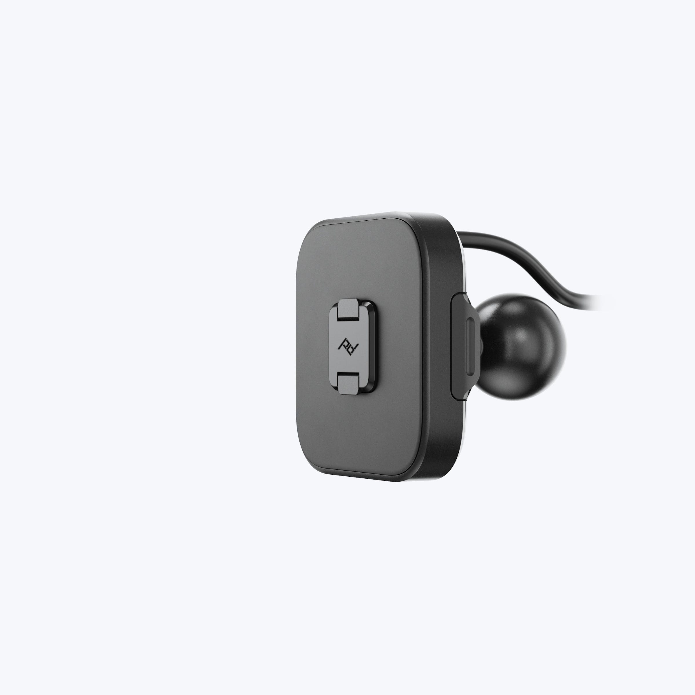 Mobile Motorcycle Mount 1" Ball Adapter: Locking & Charging Black