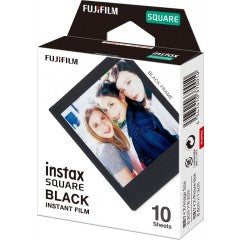 FUJI INSTAX, SQUARE FILM 6X6 BLACK FRAME 10 SINGLE