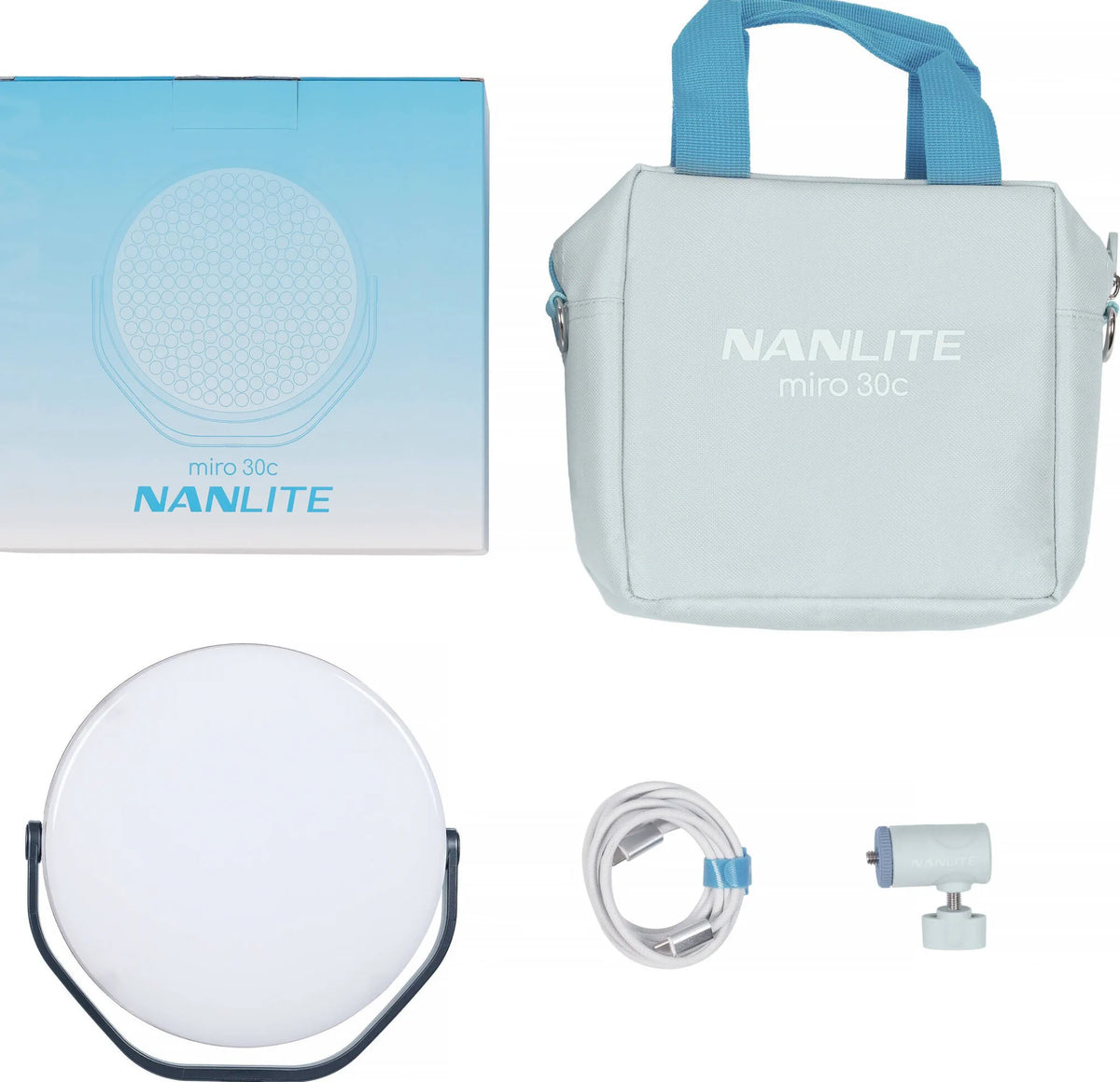 NANLITE MIRO 30C LED FULL-COLOR ROUND PANEL LIGHT MIDNIGHT BLUE