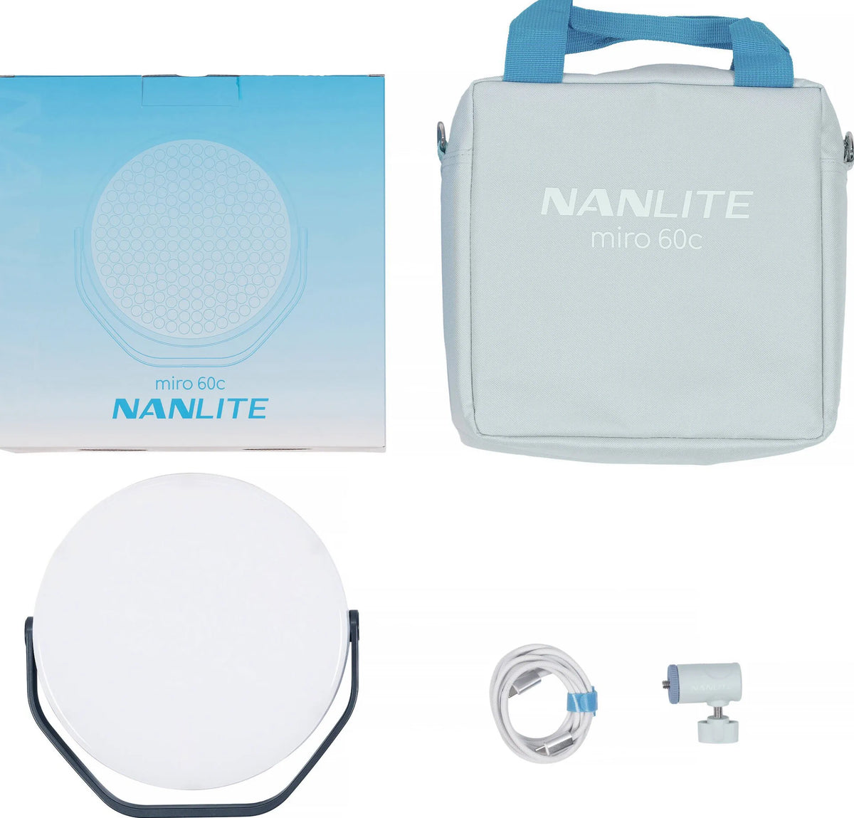 NANLITE MIRO 60C LED FULL-COLOR ROUND PANEL LIGHT MIDNIGHT BLUE