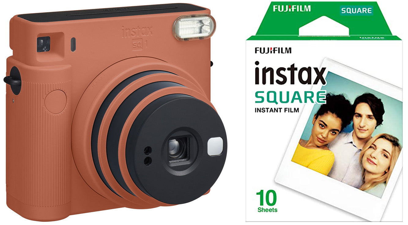 FUJI INSTAX SQUARE SQ1 TERRACOTTA ORANGE+10 SCATTI