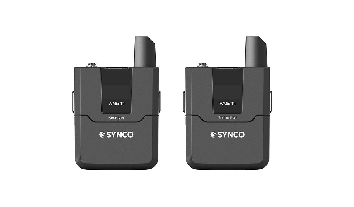 SYNCO T1 SISTEMA WIRELESS UHF 50MT OMNIDIREZIONALE A LAVALIER BATT. AA - 1 TRASMETTITORE + 1 RICEVITORE