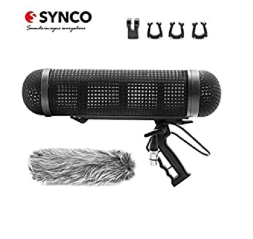 SYNCO KT8 SISTEMA PROFESSIONALE DI PROTEZIONE VENTO E SOSPENSIONE PER MICROFONI SHOTGUN CON IMPUGNATURA E CAVO XLR