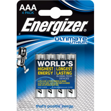 1X4 ENERGIZER ULTIMATE LITHIUM MICRO AAA 1,5V